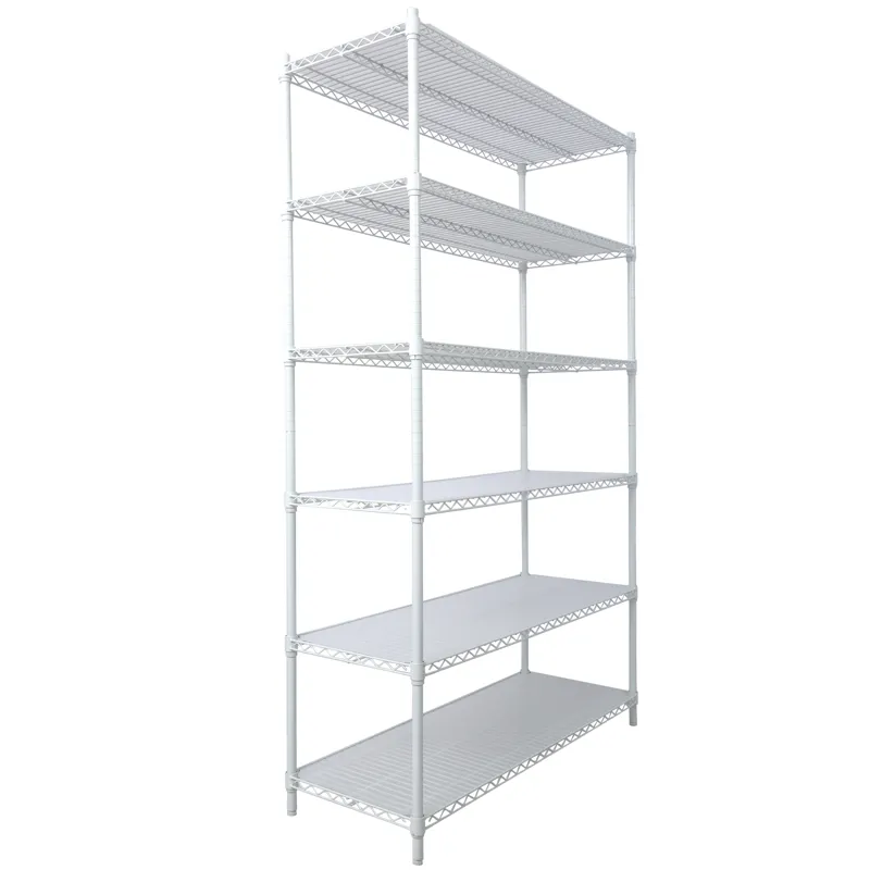 20\" 6 Tier 6000Lbs Capacity Nsf Metal Shelf Wire Shelving Unit, Heavy Duty Adjustable Storage Rack 