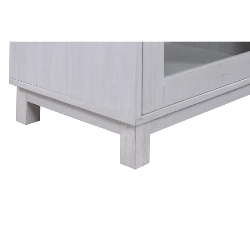 Summit - TV Stand Console With Fireplace - White Walnut Finish