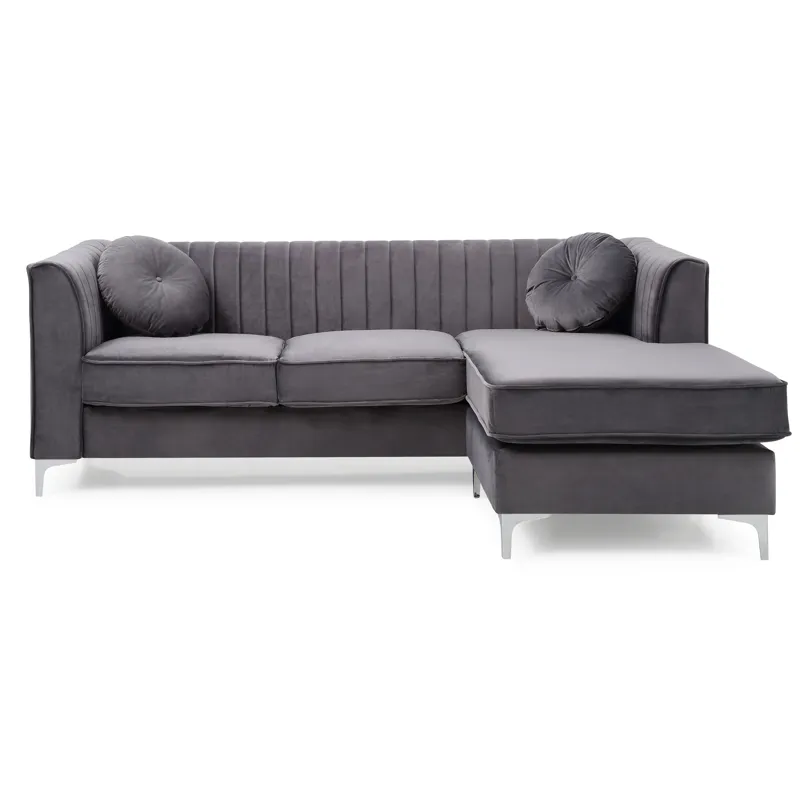 Delray - G790B-SC Sofa Chaise (3 Boxes) - Gray