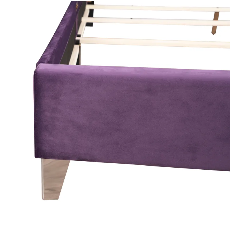 Julie - G1921-QB-UP Queen Upholstered Bed - Purple