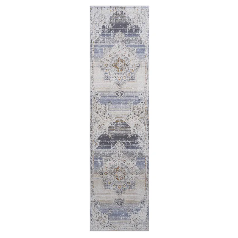 2\' x 8\' Medallion Non-Shedding Living Room Bedroom Dining Home Office Stylish And Stain Resistant 