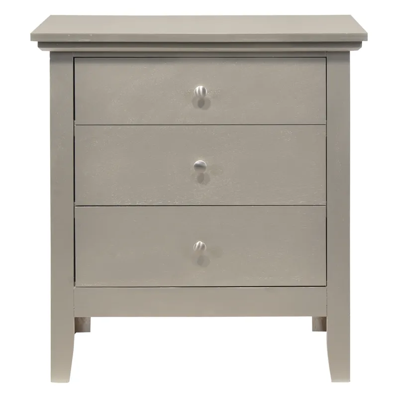 Hammond - G5403-N 3 Drawer Nightstand - Silver Champagne