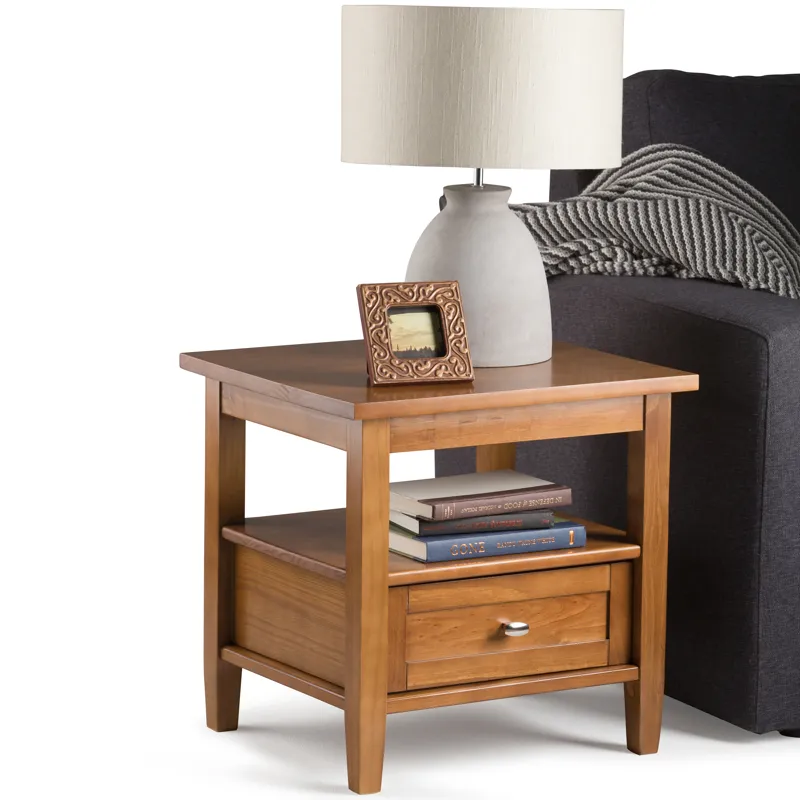 Warm Shaker - End Table - Light Golden Brown