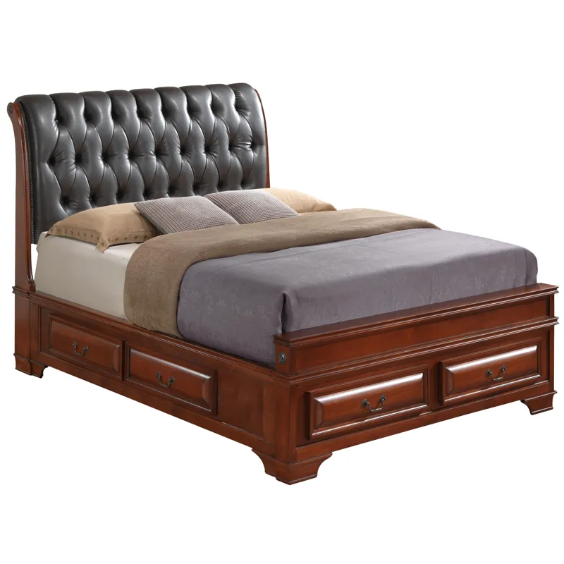 Lavita - G8850E-KB5 King Storage Bed - Oak