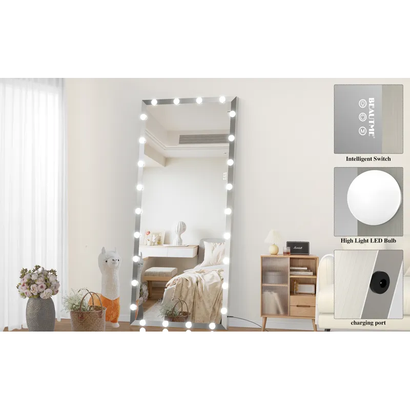 Hollywood - Full Length Mirror With Lights Oversized Full Body Vanity Mirror With 3 Color Modes Ligh