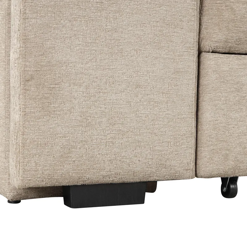 Modern L-Shape 3 Seat Reversible Sectional Couch, Pull Out Sleeper Sofa With Storage Chaise And 2 St