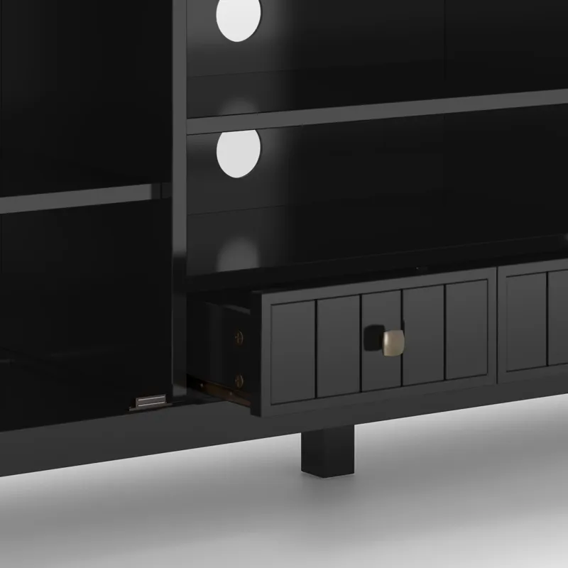 Acadian - 60\" TV Media Stand - Black