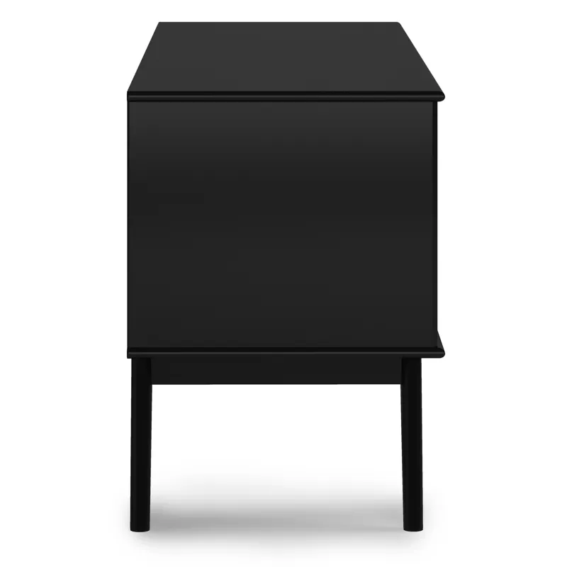 Draper - Mid Century Low TV Media Stand - Black