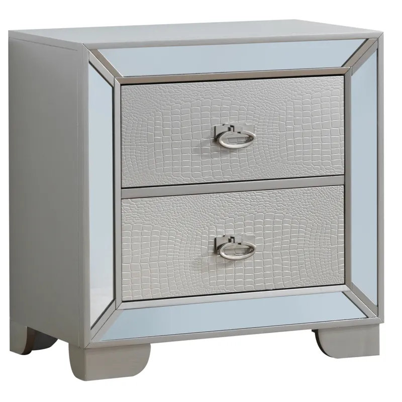 Hollywood Hills - G8105-N Nightstand - Silver Champagne