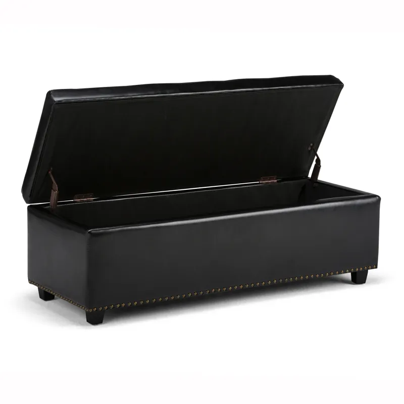 Hamilton - Storage Ottoman - Midnight Black
