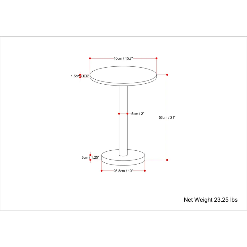 Evans - Marble Side Table - White