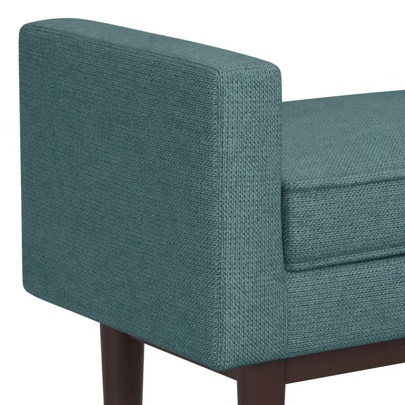 Scott - Small Ottoman Bench - Smoky Teal