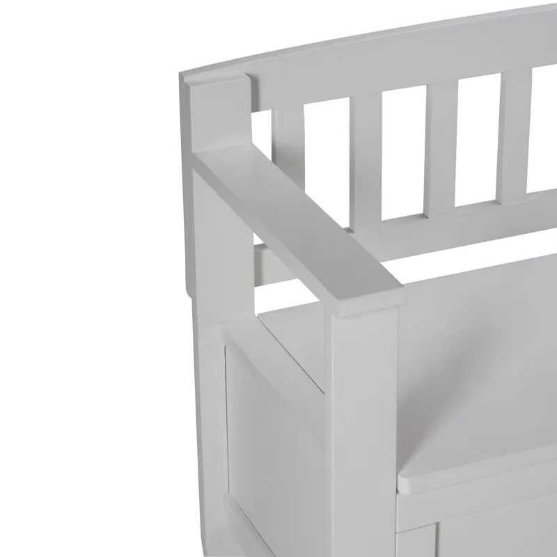 Brooklyn - Entryway Storage Bench - White