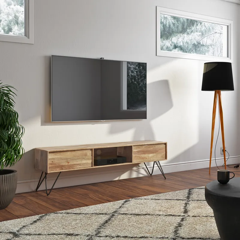 Hunter - 68\" TV Media Stand - Natural