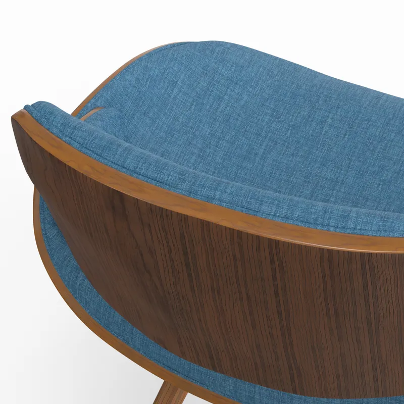 Malden - Bentwood Dining Chair with Wood Back - Blue