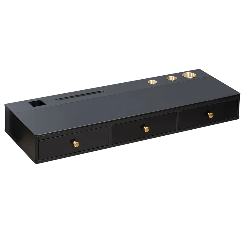 Floating Shelf With Drawer, Multi-Purpose Wall-Mounted Vanity Table, Mounted Desk, Floating Table Fo