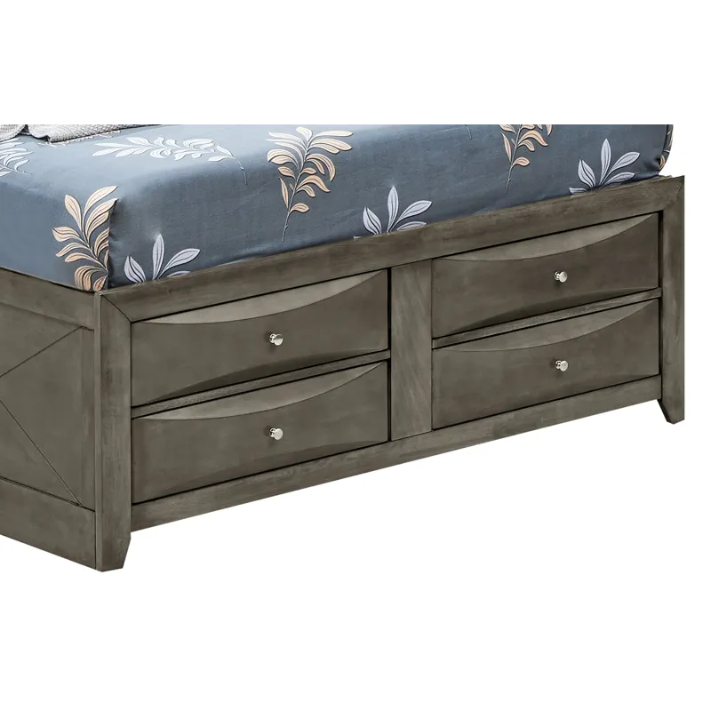 Marilla - G1505G-FSB3 Full Storage Bed - Gray