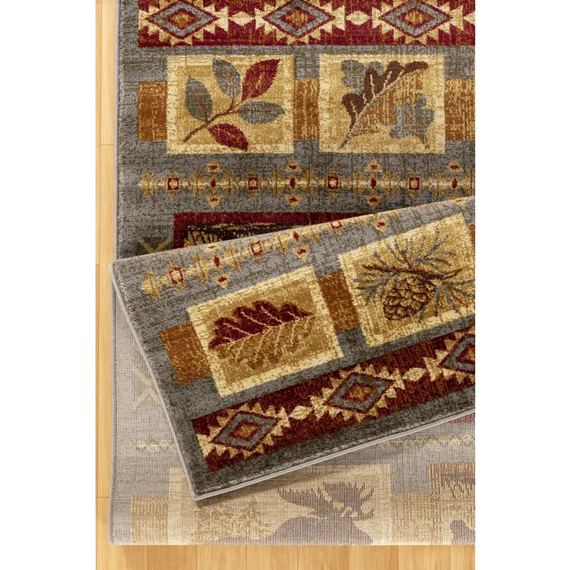 Nature\'s Nest - GC_CBL3004 Multi 5\' x 7\' Lodge Area Rug