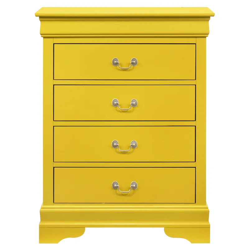 Louis Phillipe - G3102-BC 4 Drawer Chest - Yellow