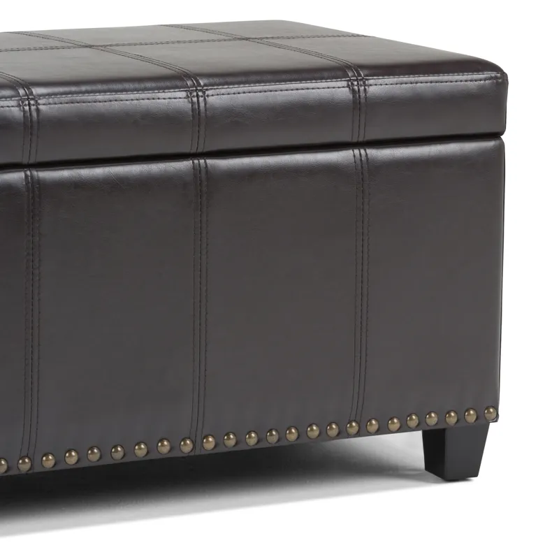 Amelia - Storage Ottoman Bench - Tanners Brown