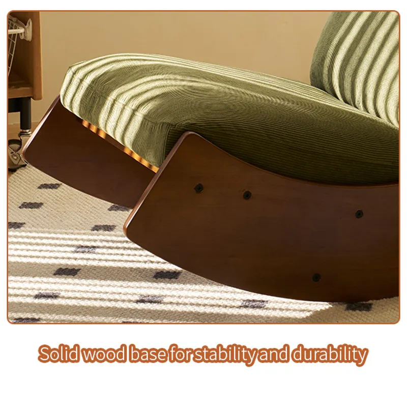 Comfortable Glider Rocking Chair, High-Quality Upholstery Glider Chair, Solid Wood Frame, Perfect Fo