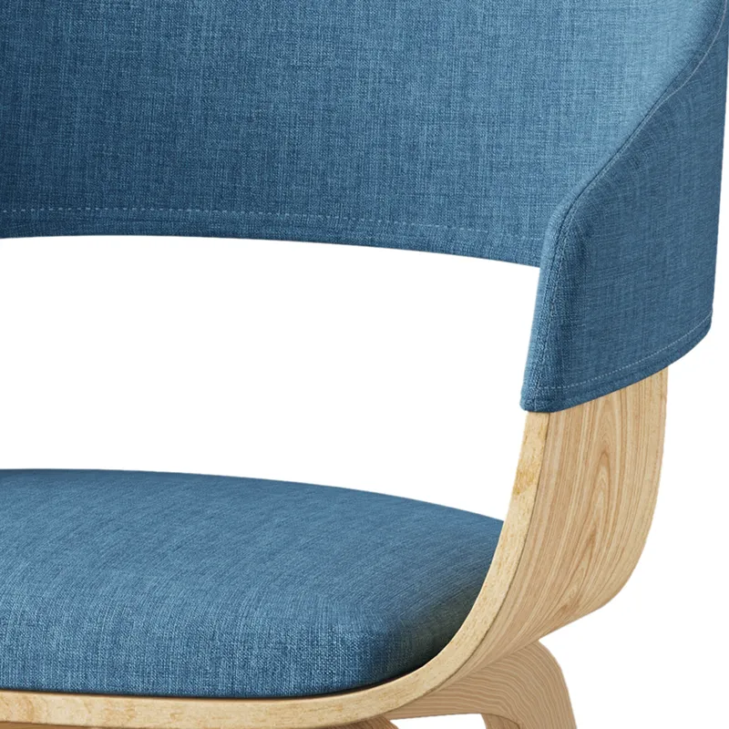 Lowell - Bentwood Dining Chair - Blue / Light Brown