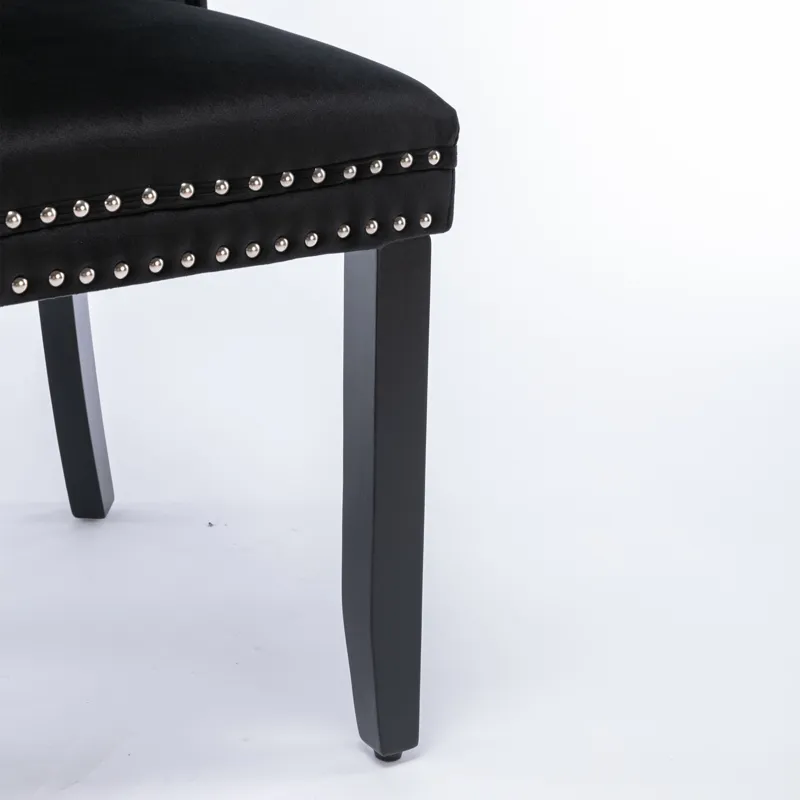 Nikki - Modern, High-End Tufted Solid Wood Contemporary Velvet Upholstered Dining Chair With Wood Le
