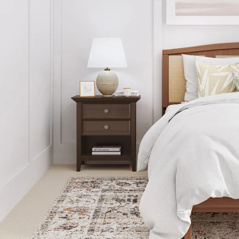 Amherst - Bedside Table - Natural Aged Brown