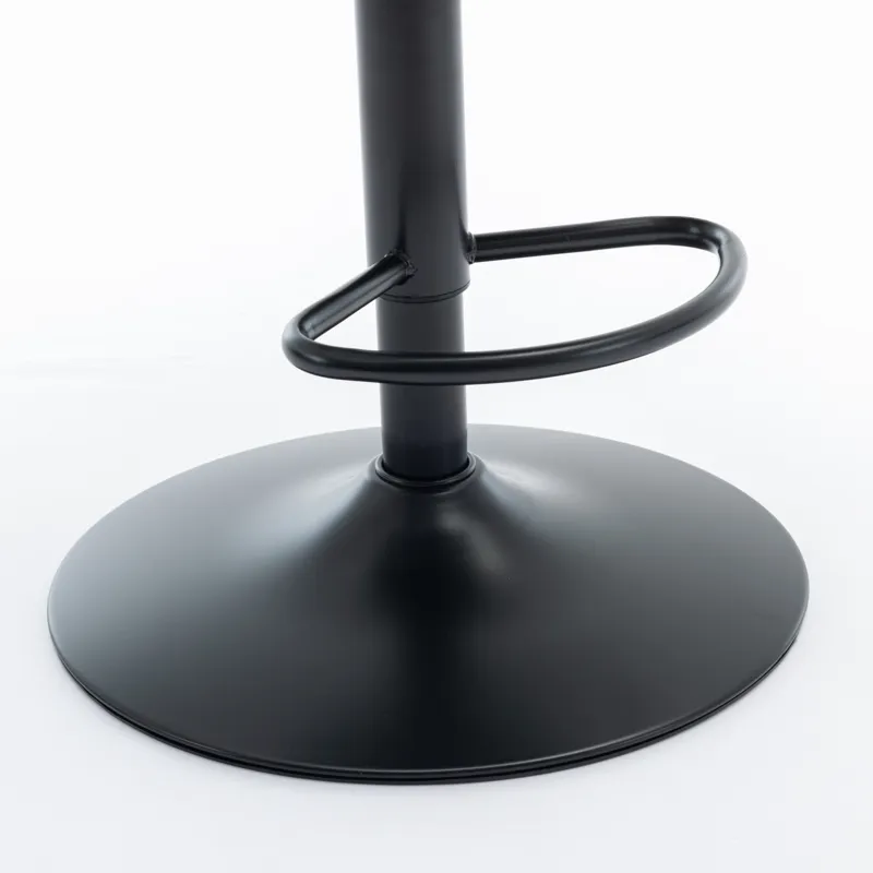 Swivel Velvet Barstools Adjusatble Seat Height, Modern Upholstered Bar Stools With Backs Comfortable