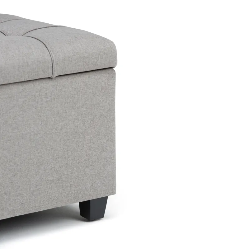 Sienna - Storage Ottoman Bench - Dove Grey