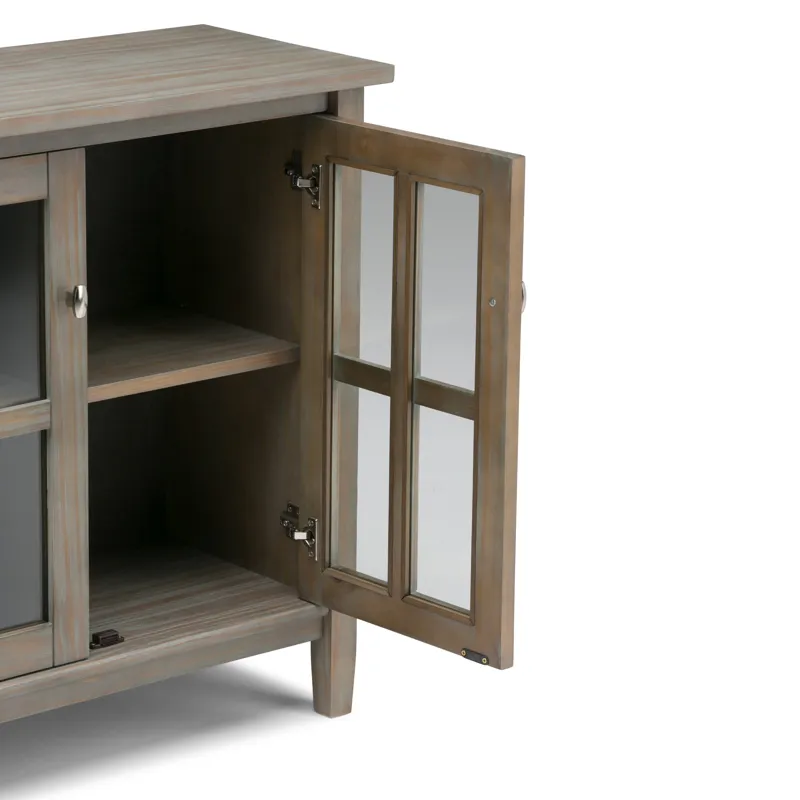 Warm Shaker - Low Storage Cabinet - Distressed Grey