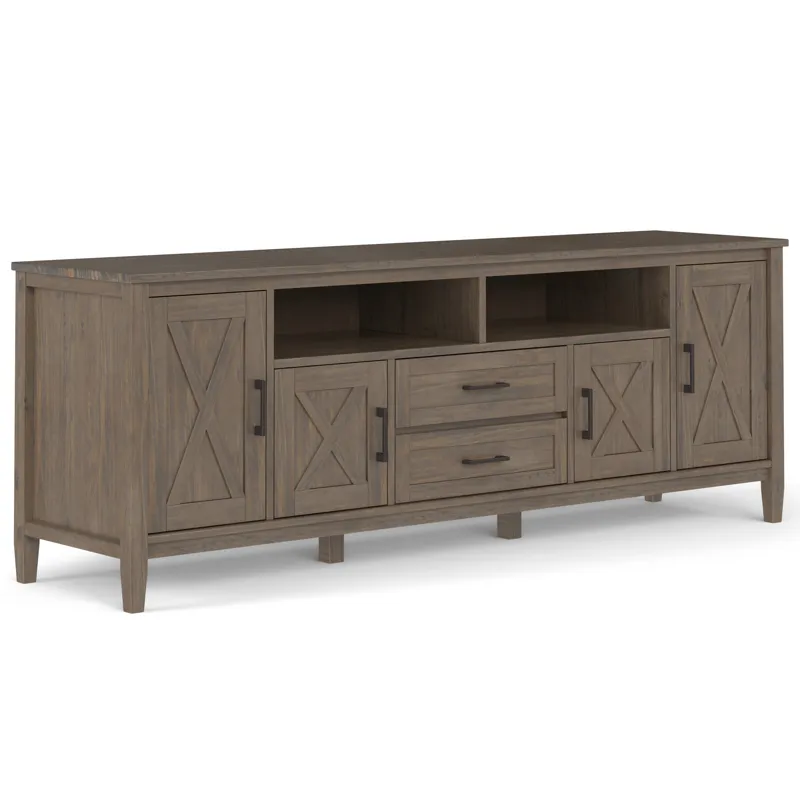 Ela - 72\" TV Media Stand - Smoky Brown