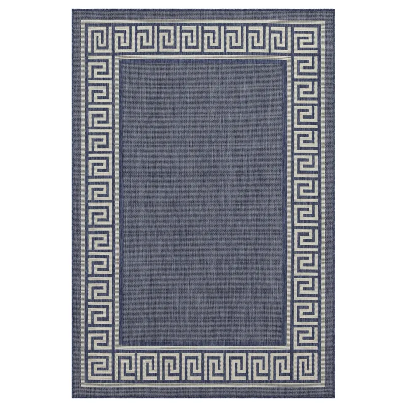 Sunshine - 2\'7\" X 7\'3\" Indoor / Outdoor Area Rug Polypropylene - Blue