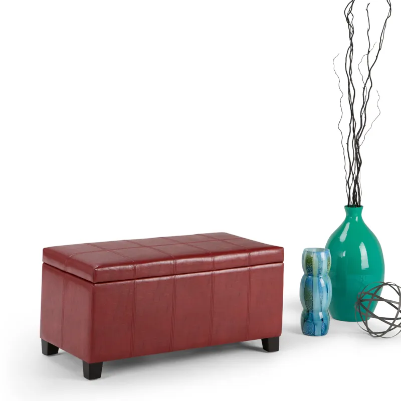 Dover - Storage Ottoman Bench - Radicchio Red