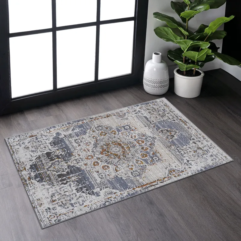 Payas - 2\' x 3\' Medallion Non-Shedding Living Room Bedroom Dining Home Office Stylish And Stain Re