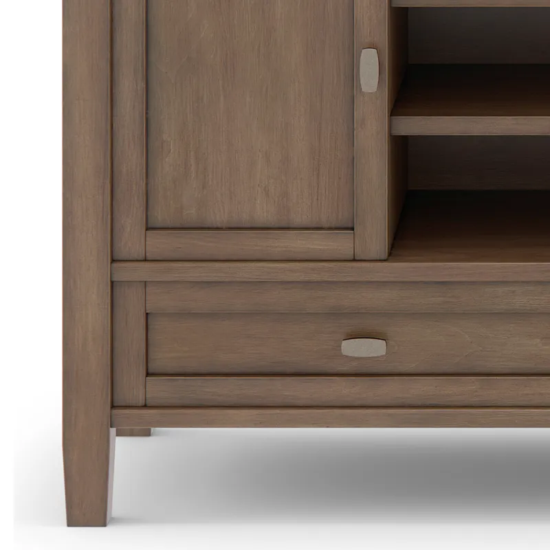 Warm Shaker - TV Media Stand - Rustic Natural Aged Brown