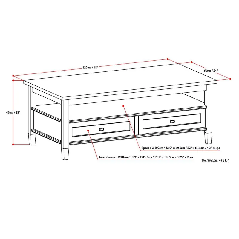 Warm Shaker - Coffee Table - Black