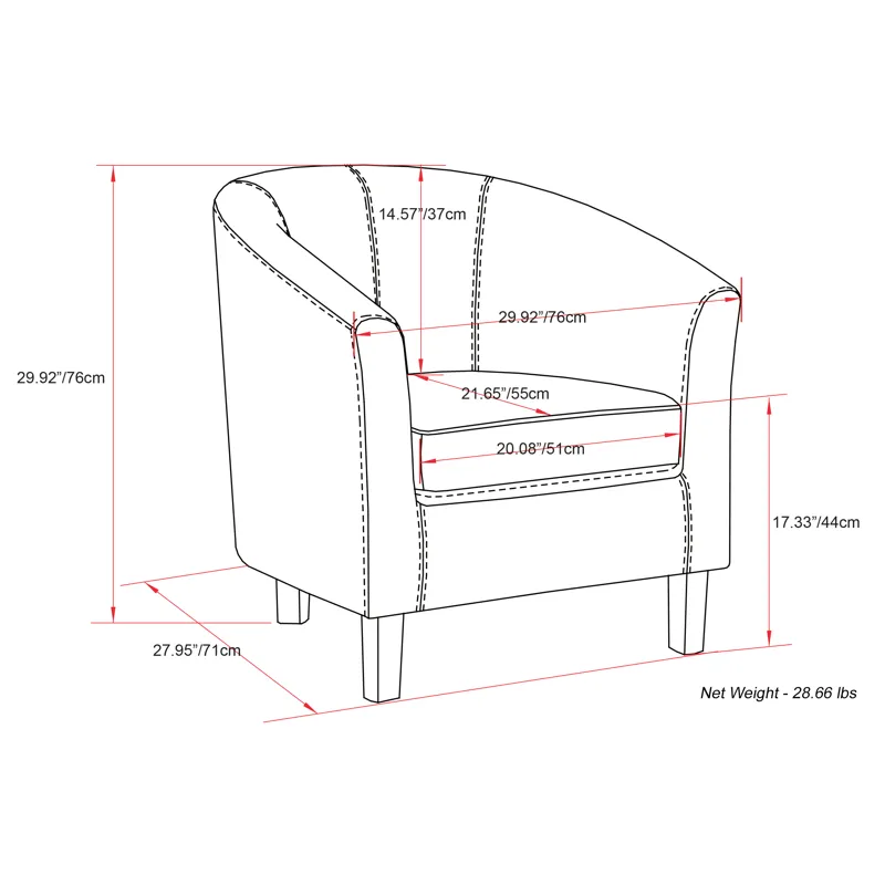 Austin - Tub Chair - Brown
