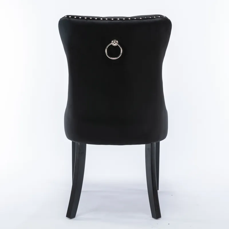 Nikki - Modern, High-End Tufted Solid Wood Contemporary Velvet Upholstered Dining Chair With Wood Le