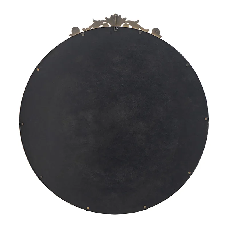Round Wall Mounted Mirror With Frame For Bathroom Living Room - Gold