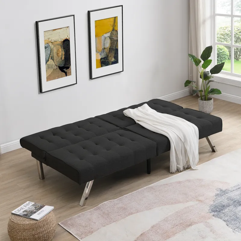 Futon Sofa Bed - Black
