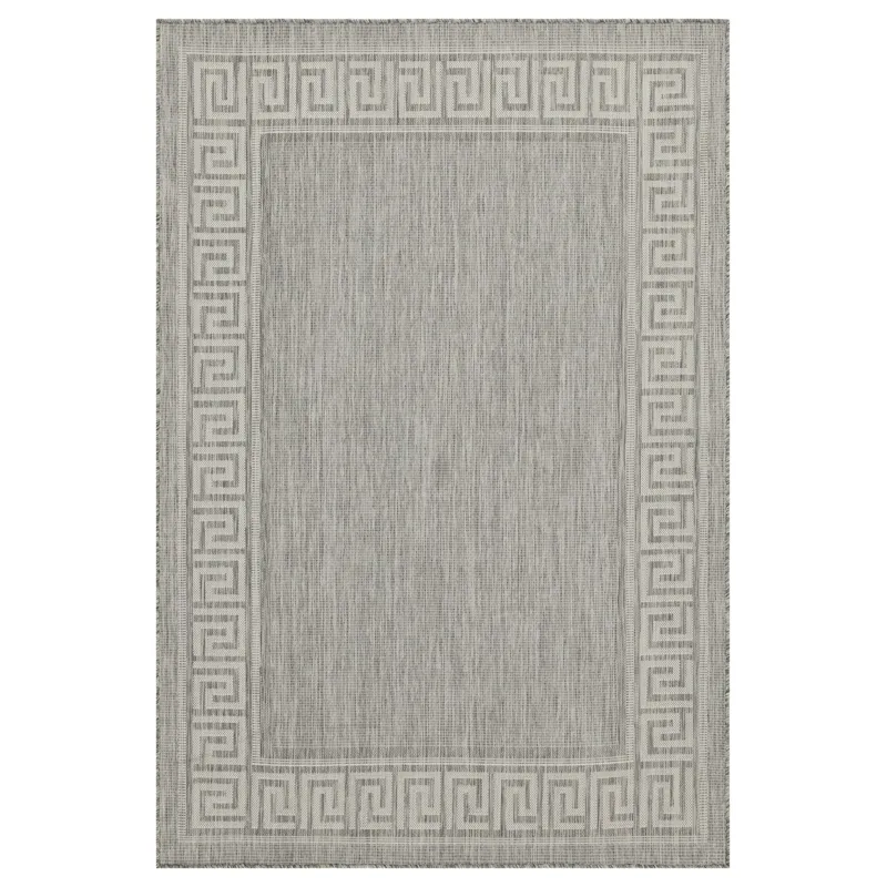 Sunshine - 2\'7\" X 7\'3\" Indoor / Outdoor Area Rug - Silver - Polypropylene
