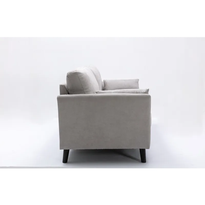 Damian - Woven Fabric Sofa - Light Gray