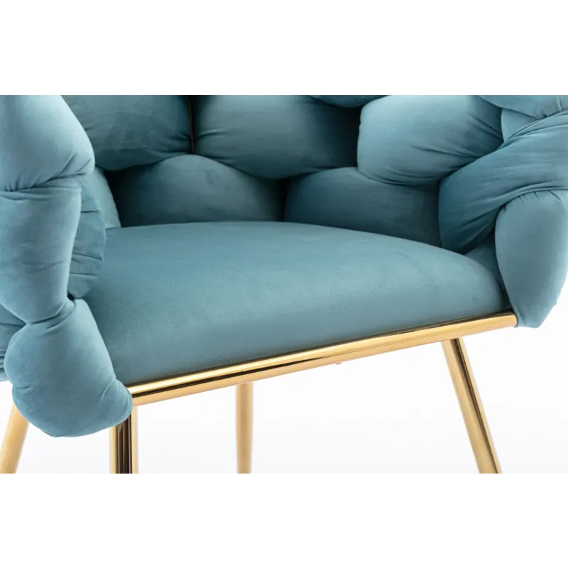 Luxury Modern Simple Leisure Velvet Single Sofa Chair Bedroom Lazy Person Household Dresser Stool Ma