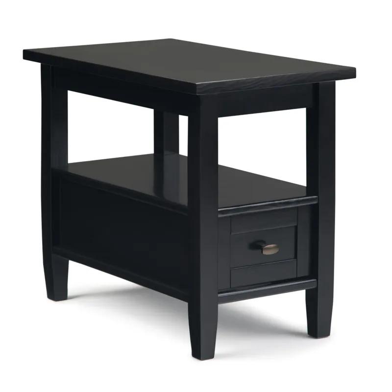 Warm Shaker - Narrow Side Table - Black