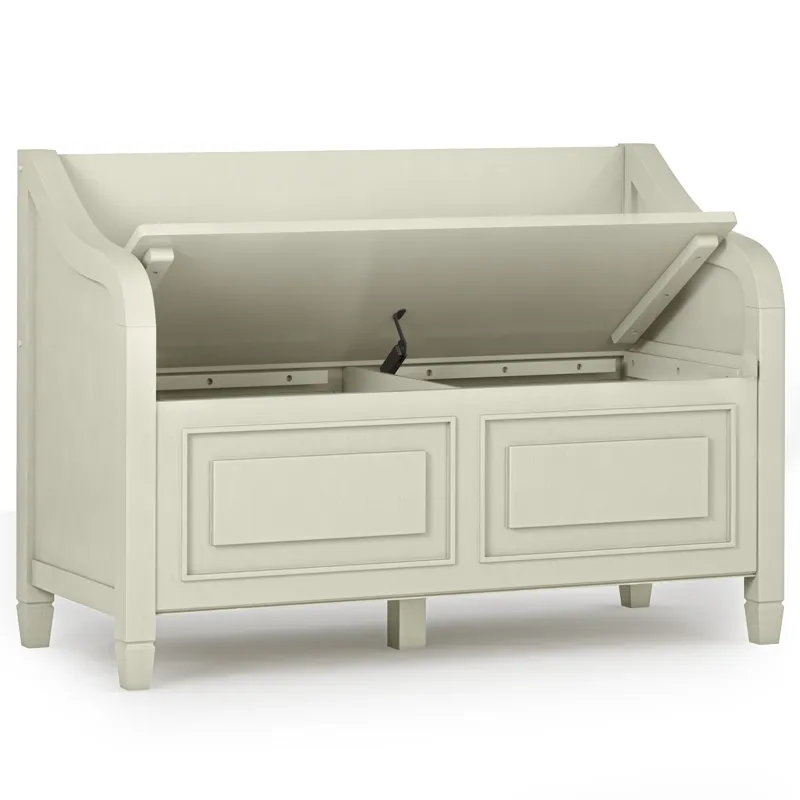 Connaught - Entryway Storage Bench - Antique White
