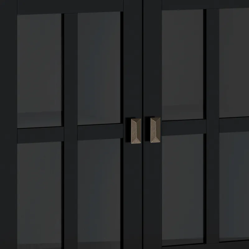 Artisan - Wide 4 Door Storage Cabinet - Black