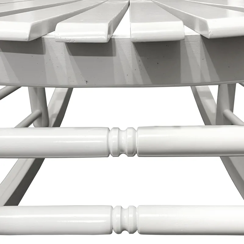 Balcony Porch Wood Adult Rocking Chair - White