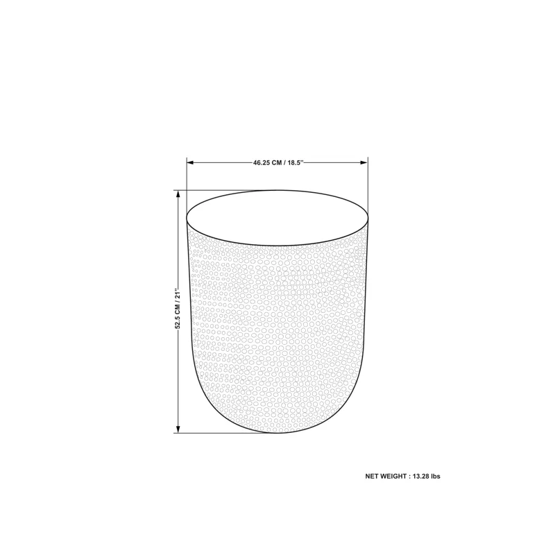 Nova - Metal Side Table - Silver Ombre