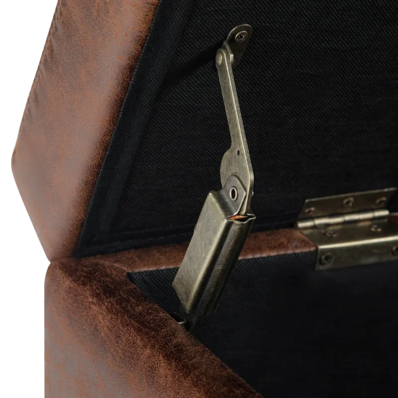 Avalon - Storage Ottoman Bench - Distressed Umber Brown